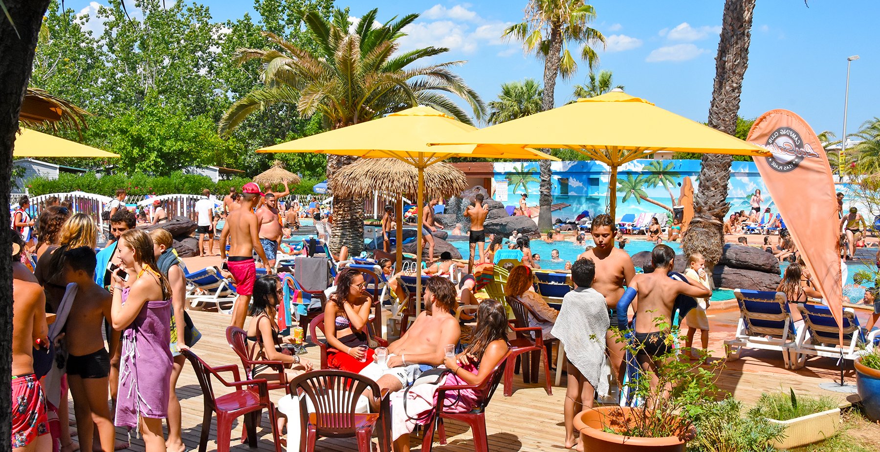 Lagoons at Les Salisses Campsite in Vias Plage, Hérault